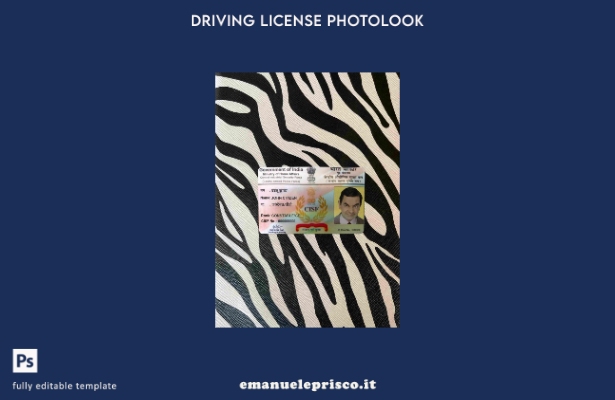 modello FRONTE photolook India CISF DL stile verificato